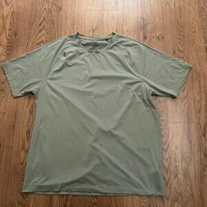 Rhone Green short sleeve crewneck sports activewear shirt size XXL gym solid